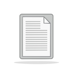 Fototapete - Document icon. Page with text symbol. Paper sheet or business form. Graphic vector sign for application interface.