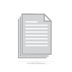Fototapete - Stacked document illustration with lines, office paperwork graphic design