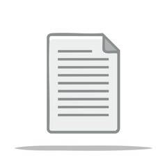 Fototapete - Single Document Icon Illustration Graphic Isolated Over Black Background