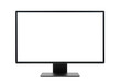 © Vooglo - A modern computer monitor with a blank white screen is isolated on a transparent