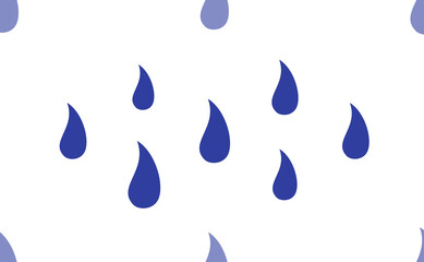 Aufkleber - Seamless pattern of large isolated blue flame symbols. The pattern is divided by a line of elements of lighter tones. Illustration on light transparent background