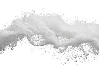 Poster - A dynamic splash of white bubbly water creates a refreshing wave against a