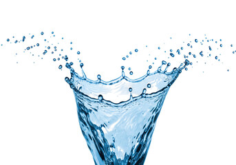 Poster - A dynamic splash of clear blue water creates a refreshing and abstract design