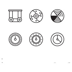 Leinwandbilder - Collection of vector icons featuring clocks radar and industrial design elements