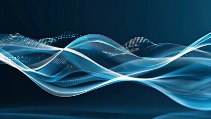 Poster - Elegant blue waves ripple gracefully, creating a calming atmosphere perfect for relaxation and meditation practice