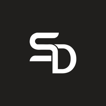 Modern SD or DS Letter Minimal and Bold Monogram Branding Template.