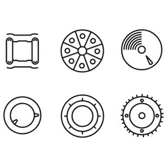 Leinwandbilder - Set of minimalist vector line art icons representing various technology elements