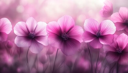 Poster - Colorful Floral Arrangement with Purple Blooms and Delicate Blossoms in Elegant Watercolor Style