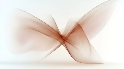Poster - Ethereal Abstract Artwork Featuring Delicate Swirling Lines on a Serene White Canvas Background