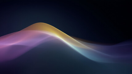 Poster - Abstract light wave flowing colorful gradient smooth background create calming and modern visual effect with soft curves