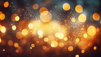 Poster - Elegant Abstract Bokeh Light Background with Sparkling Dots for Celebrations and Special Events