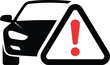 © NASRIN - Car warning symbol with exclamation mark and triangle