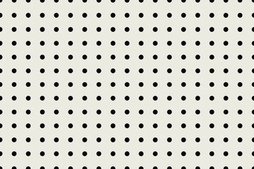 Poster - A simple pattern of evenly spaced black dots arranged in a grid on a light beige background surface