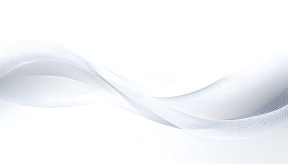 Poster - Elegant abstract white and gray waves gradient background for presentations
