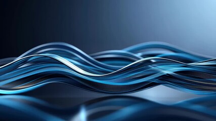 Poster - Discover the captivating movement of elegant blue waves, as they dance and shimmer, evoking a sense of tranquility and beauty
