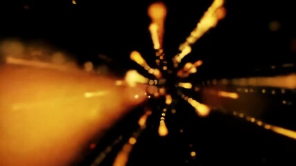 Aufkleber - Abstract animation of golden sparks exploding against black background, symbolizing energy, creation, excitement, celebration, and dynamism