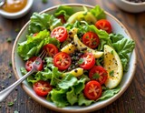 ground black pepper mixed into salad dressings to provide subtle spice complementing fresh greens and herbs