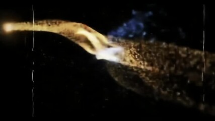 Aufkleber - Abstract animation, glowing forms shift and flow across dark background, evoking feelings of energy, transformation, and cosmic wonder