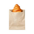 © mustika - a croissant wrapped in a paper bag on transparent background