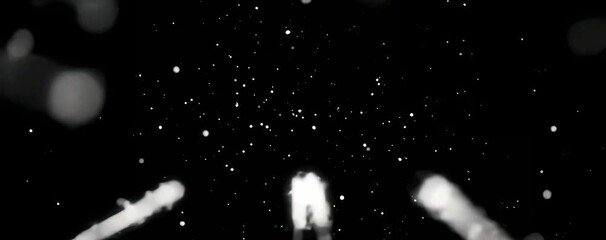 Aufkleber - Abstract black and white video, bright shapes burst and expand, creating dynamic visual effect symbolizing energy, explosion, creation, or chaos