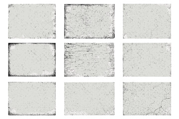 Aufkleber - Grunge Overlay Texture Set, Distressed Vector Backgrounds, Grainy Monochrome Effect, Vintage Texture Pack for Graphic Design, Scratch, Crackle, Noise, Editable Abstract Elements