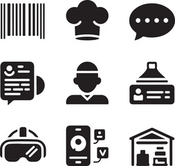 Poster - Abstract geometric shapes in silhouette