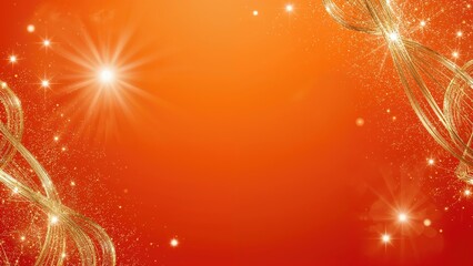 Poster - Radiant Glow on a Citrus-Colored Surface