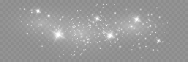 Wall Mural - glitter particles with transparency. vector starry cloud with dust. shining stars