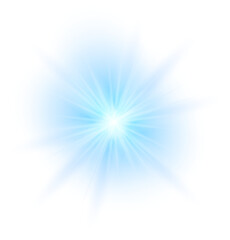 Canvas Print - shine glowing star. png blue color spark isolated