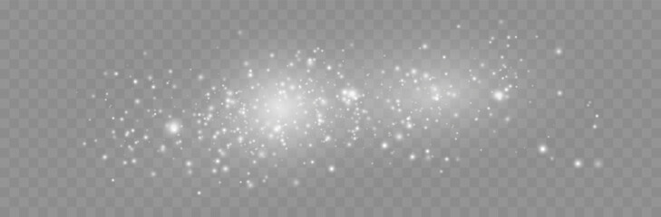 Wall Mural - glitter particles with transparency. vector starry cloud with dust. shining stars