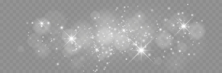 Wall Mural - glitter particles with transparency. vector starry cloud with dust. shining stars