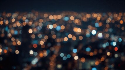 Poster - Night Lights Background with a Bokeh Blur