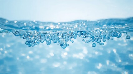 Poster - Clear water with blue bubbles