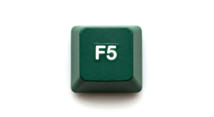 Poster - Green F5 Key on White Background