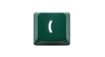 Poster - Close-up of a green keyboard key with an open parenthesis symbol