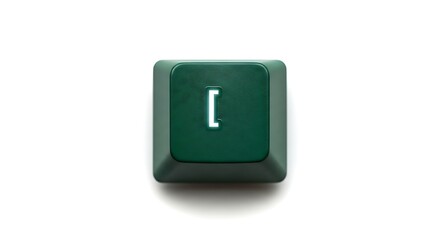 Poster - Close Bracket Keycap on White Background