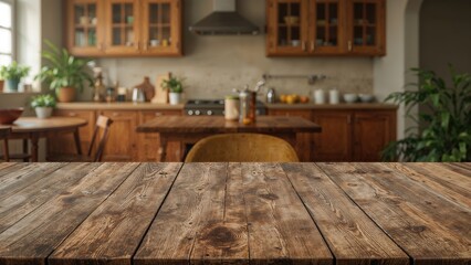 Poster - Available countertop space in classic kitchen