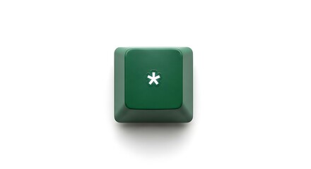 Poster - Green asterisk keycap on white background
