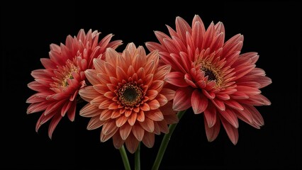 Poster - Floral Arrangement on a Black Canvas