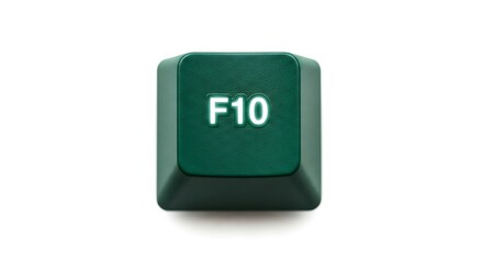 Poster - Close-up of a green F10 key from a keyboard