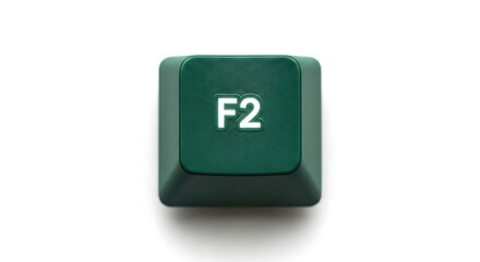 Poster - Close-up of a green F2 key from a computer keyboard