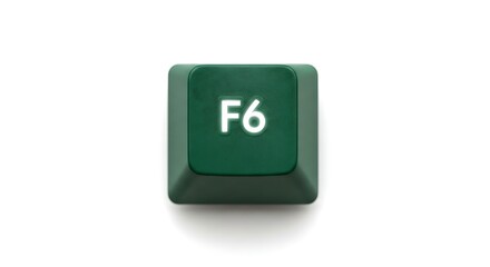 Poster - Close-up of a green F6 key from a computer keyboard