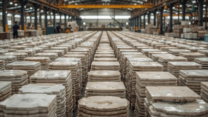 Poster - Manufacturing facilities create porcelain stoneware for residential interiors