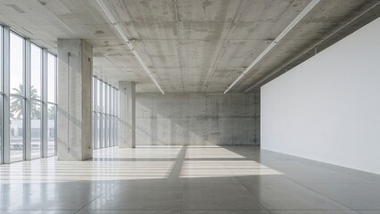 Poster - Contemporary concrete hall architectural concept