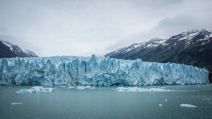 Wall Mural - an ice formation that persists over long timescales, formed by the continual accumulation and compre