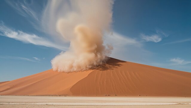 Dust Particles Singing on a Sandy Ridge