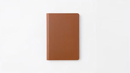 Poster - Chestnut-colored notebook displayed on a white canvas