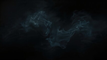 Poster - pitch-black environment cloaked in mist