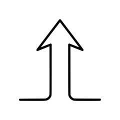 Poster - Arrow outline icon symbolizing direction and movement concept  