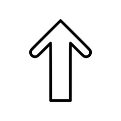 Poster - Arrow symbol pointing upwards, outline icon  